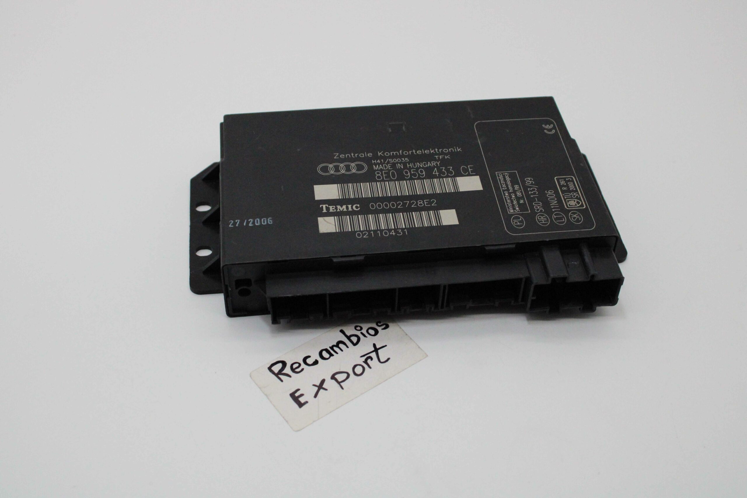 Centralita Confort Audi A4 8E0959433CE 8E0 959 433 CE TEMIC 00002728E2 - foto 1
