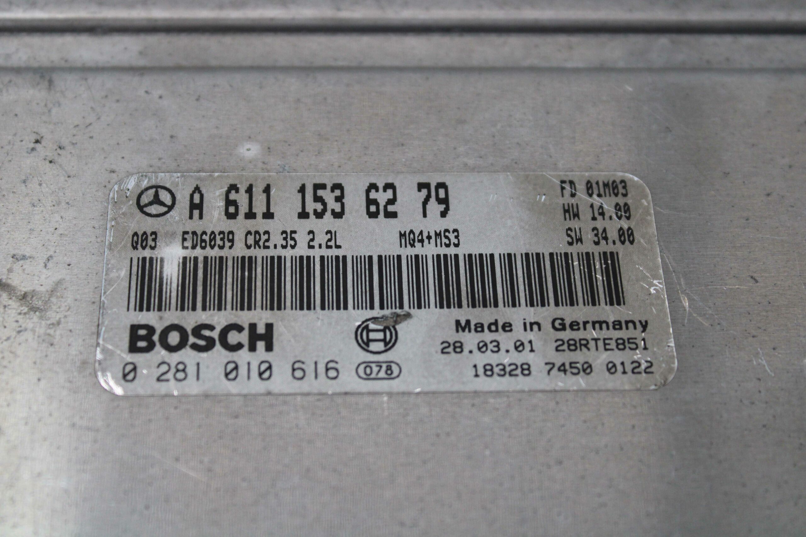 Centralita del Motor Mercedes Sprinter A6111536279 A 611 153 62 79 BOSCH 0281010616 0 281 010 616 - foto 2