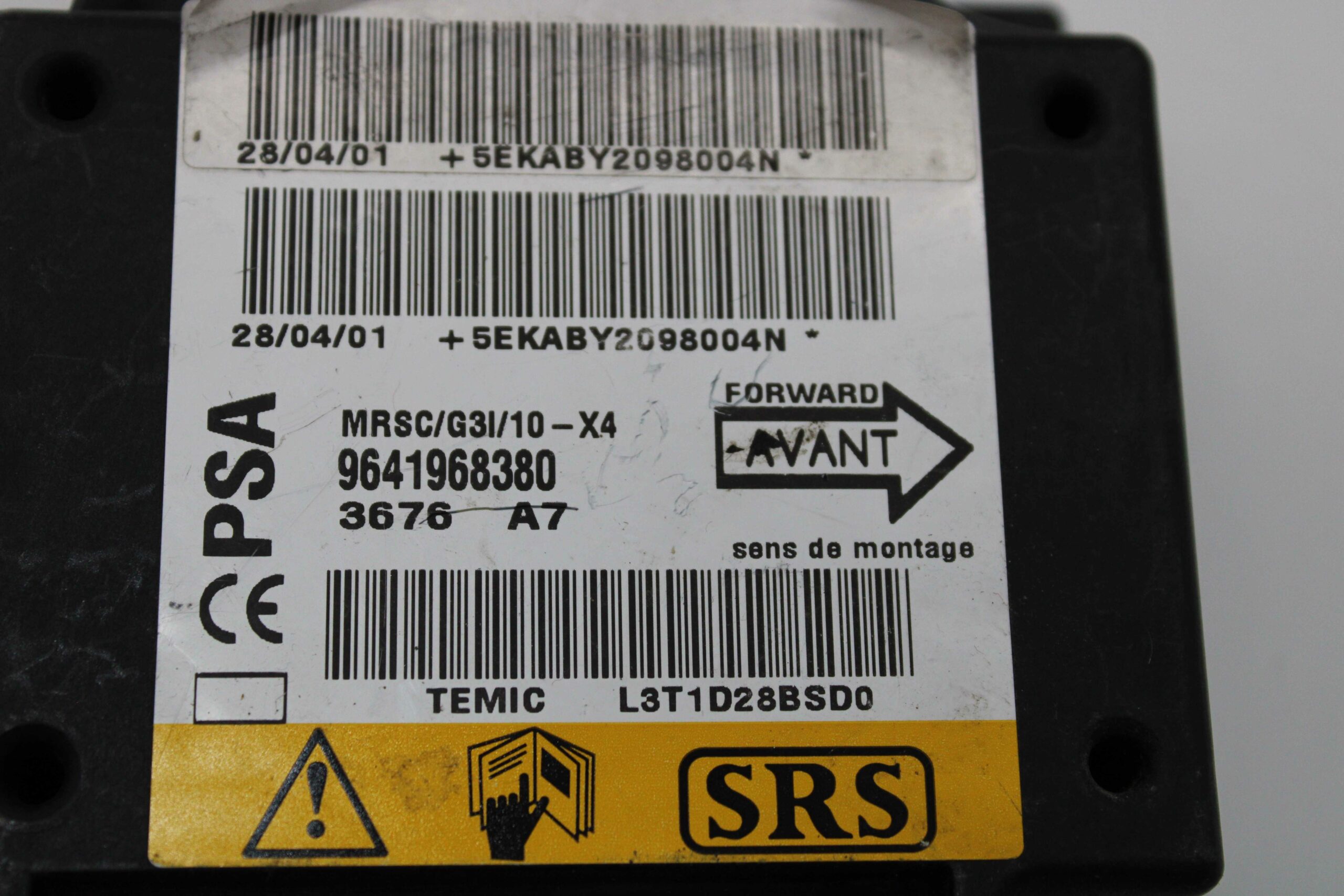 Centralita de Airbag Citroen Peugeot 9641968380 A7 - foto 2