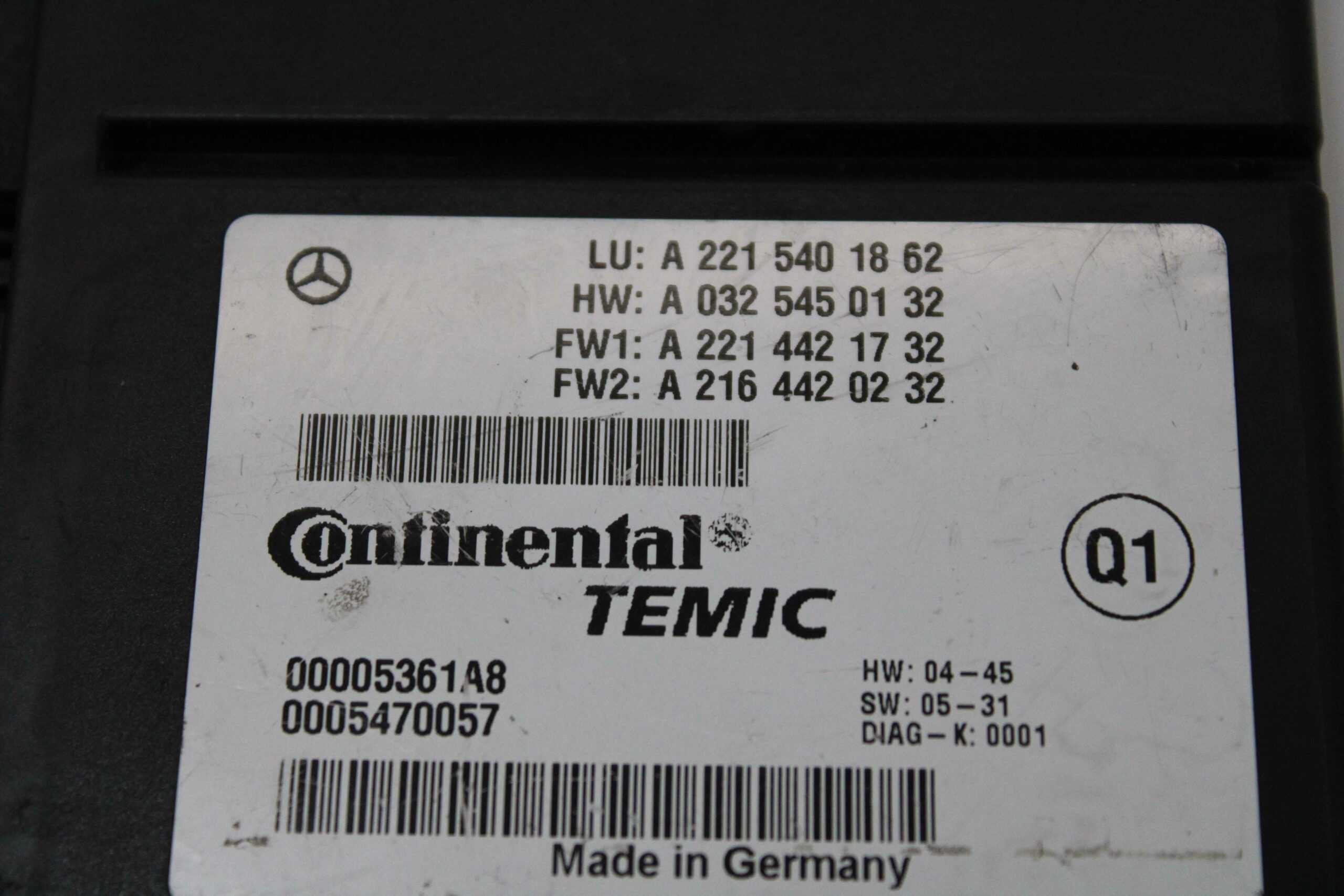 Módulo Electrónico de Aparcamiento Mercedes Clase S A2215401862 A 221 540 18 62 A 032 545 01 32 TEMIC 00005361A8 - foto 2