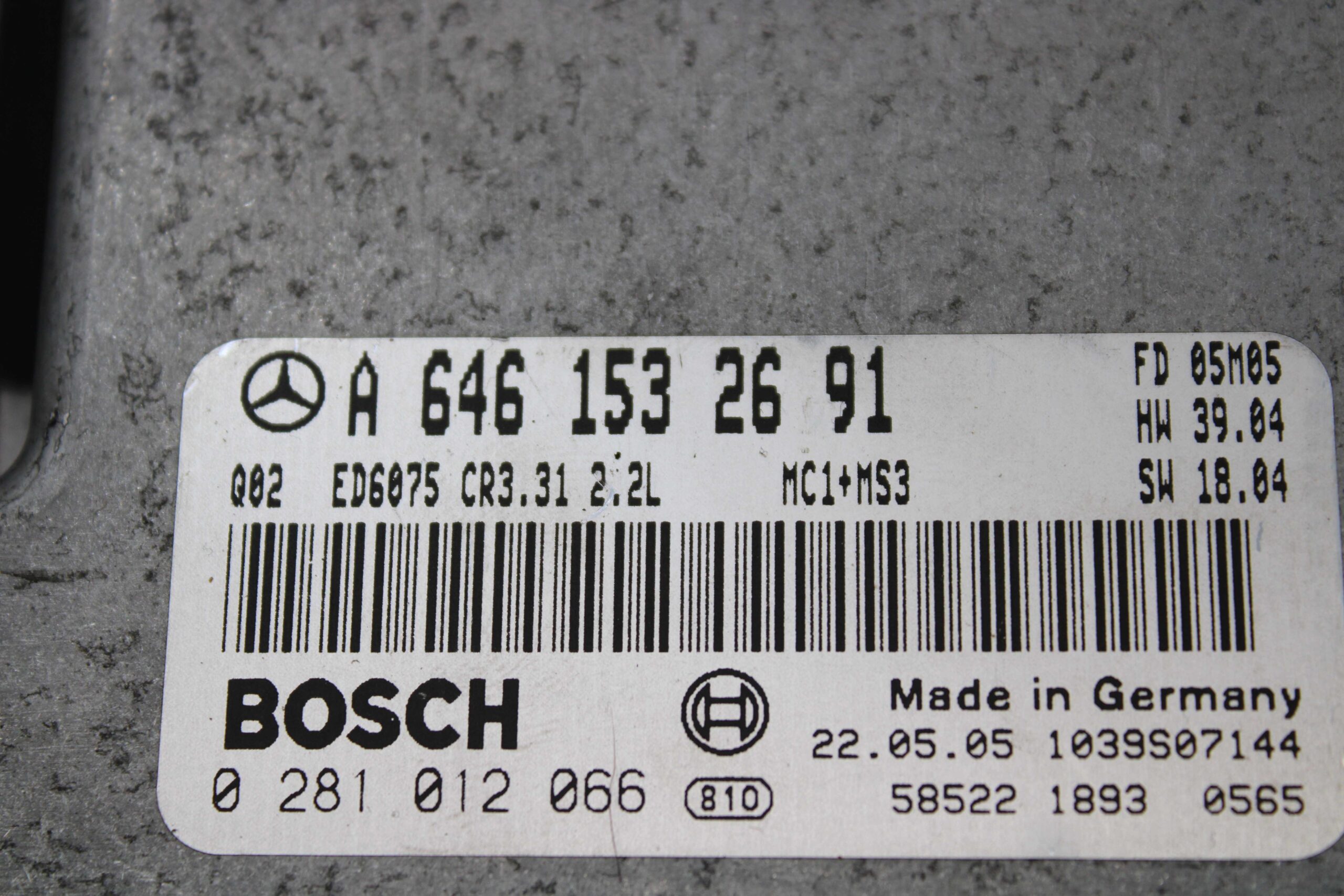 Centralita de Motor Mercedes Vito A6461532691 A 646 153 26 91 BOSCH 0281012066 0 281 012 066 - foto 2