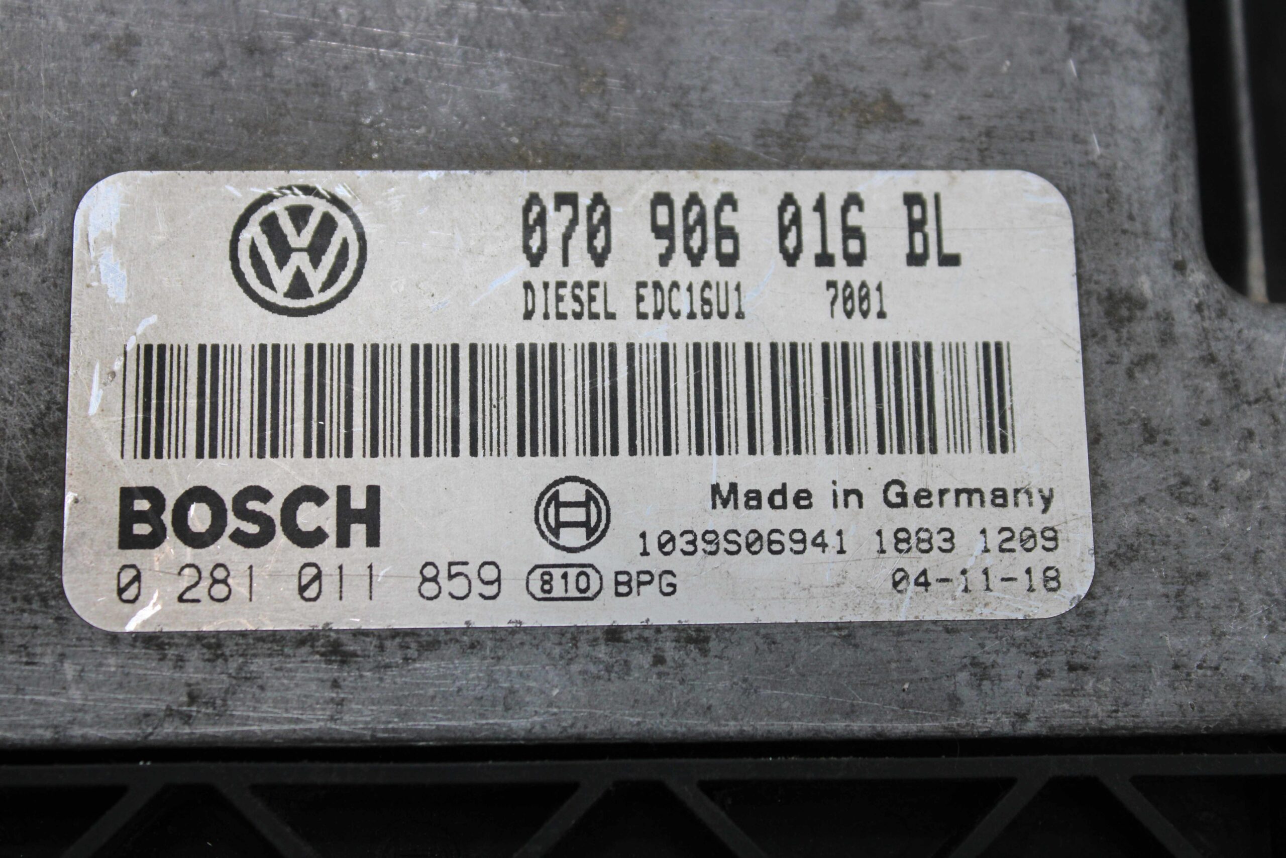 Centralita de Motor UCE Touareg 2.5 R5 TDI 070906016BL 070 906 016 BL BOSCH 0281011859 0 281 011 859 - foto 2