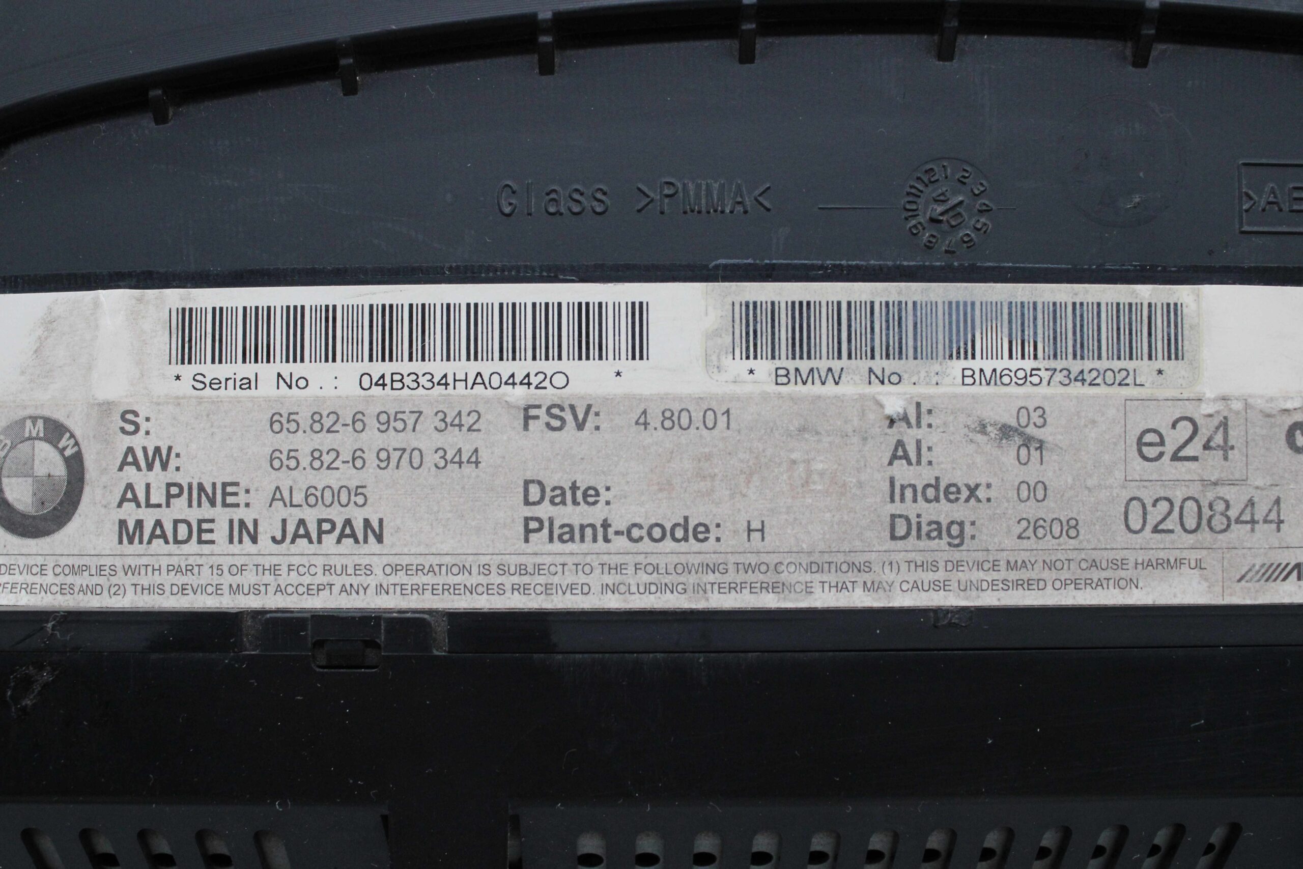 Monitor de navegación BMW Serie 5 04B334HA0442O BM695734202L 65826957342 65 82 6 957 342 65826970344 65 82 6 970 344 INDEX 00 - foto 2