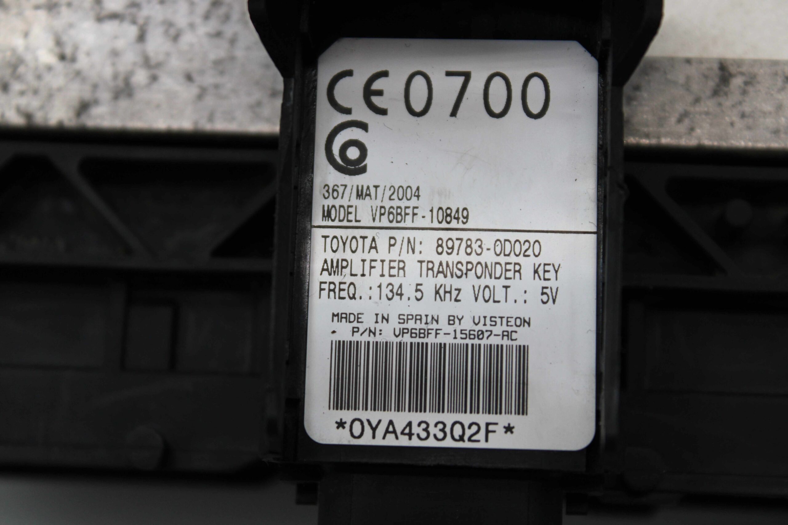 Kit Toyota Yaris  1.4 D-4D 0281012322 0 281 012 322 896610D450 89661 0D450 VP6BFF10849 VP6BFF 10849 897830D020 89783 0D020 - foto 3