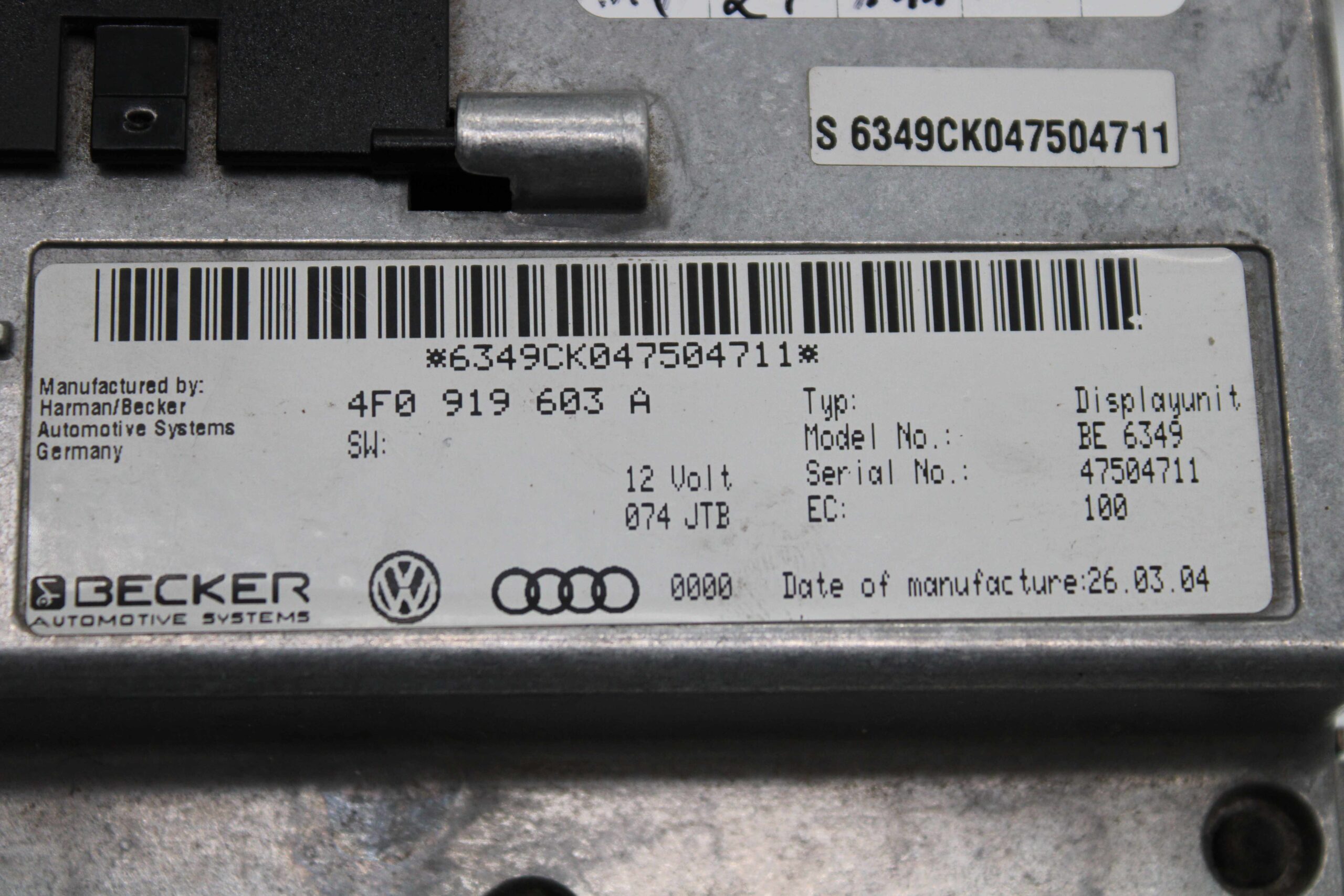 Pantalla Multifunción Audi A6 4F0919603A 4F0 919 603 A - foto 2