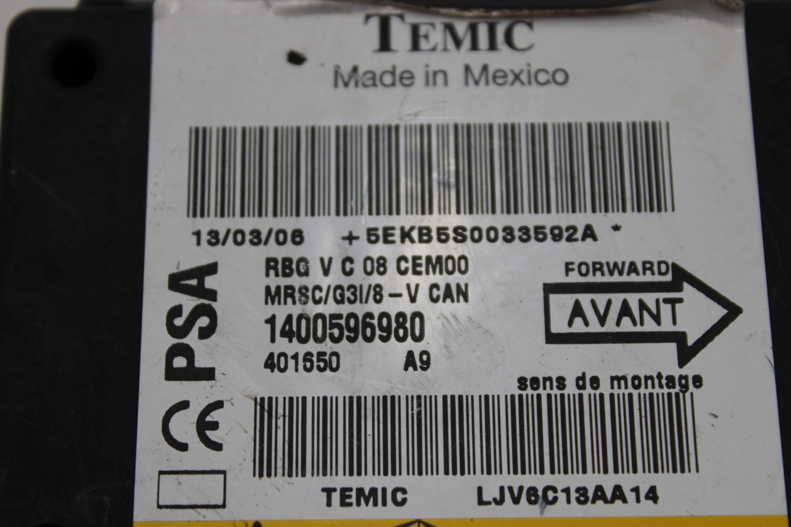 Centralita de Airbag Peugeot 807 Citroen C8 - foto 2
