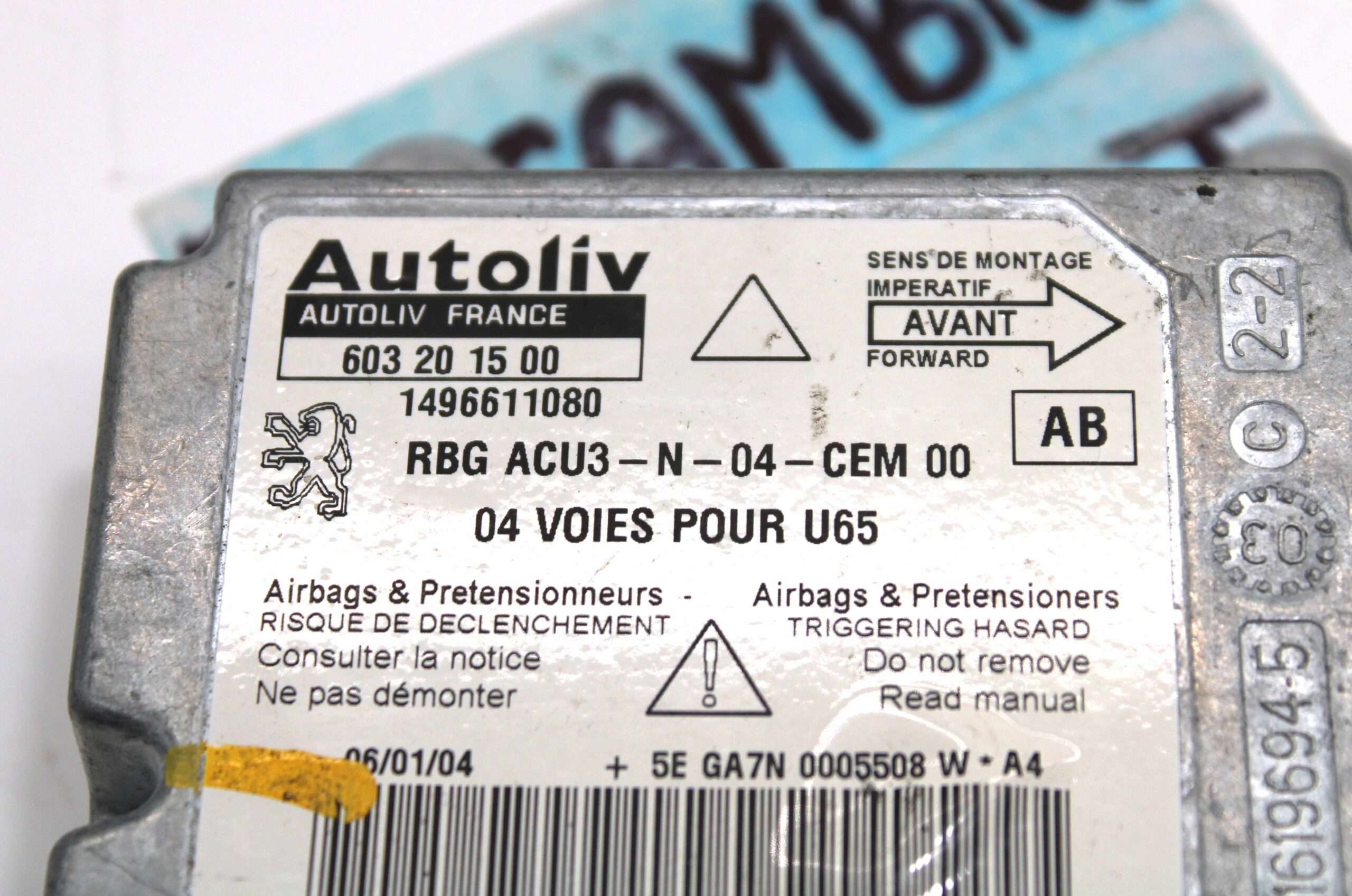 Centralita de Airbag Fiat Peugeot AB - foto 2