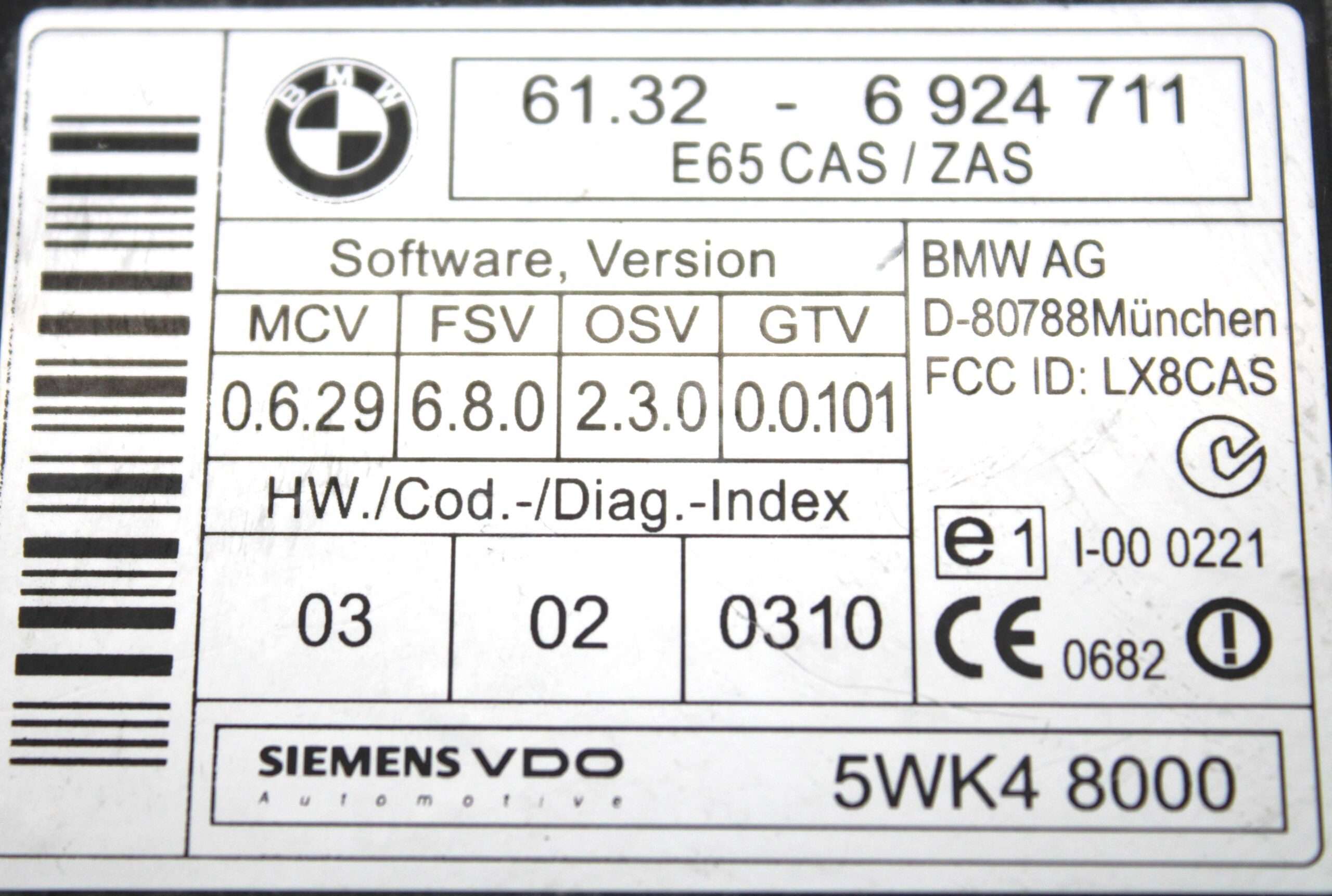 Centralita de Motor con Conmutador de Arranque BMW Serie 7 E66 - foto 5