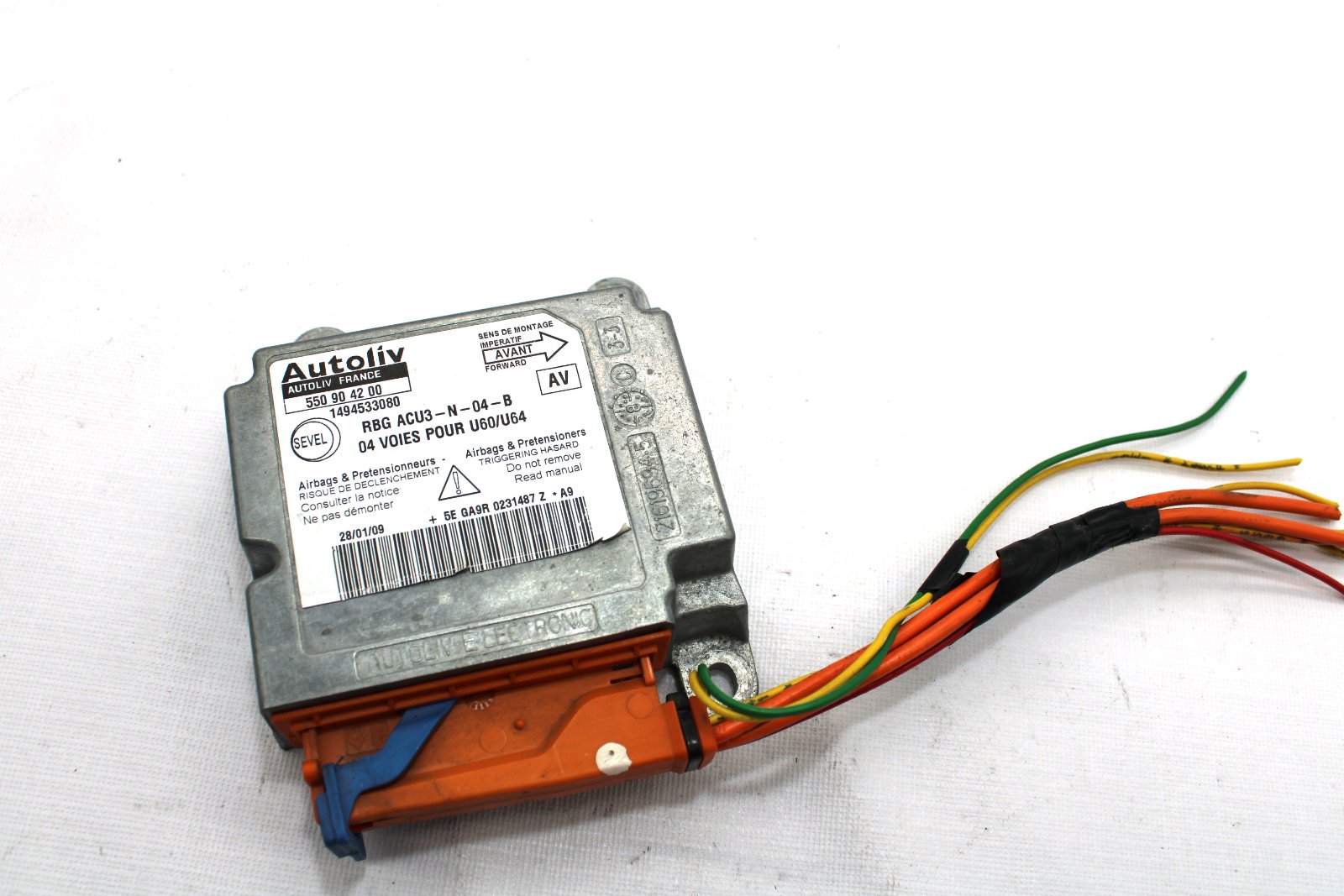 Centralita de airbag Fiat Scudo Peugeot Expert 550904200 550 90 42 00 1494533080 AV - foto 1